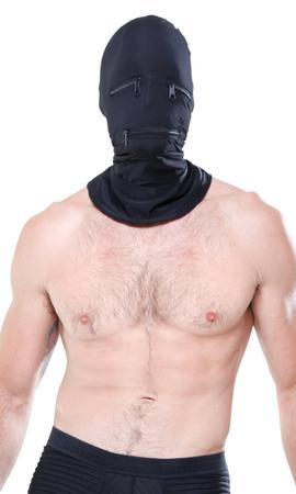 Fetish Fantasy Black Zipper Face Hood O/S