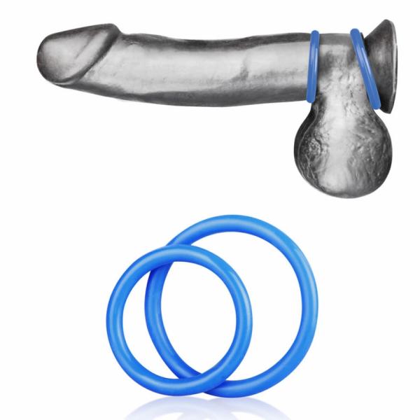 C & B Gear Silicone Cock Ring Set Blue