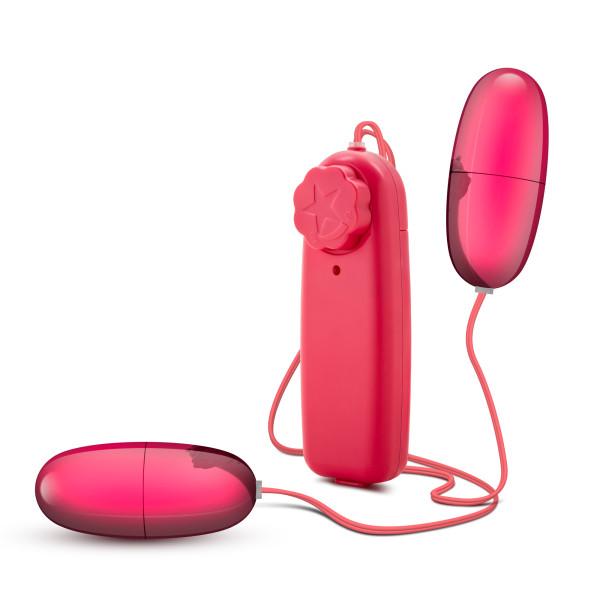 Double Pop Eggs Cerise Pink Vibrating Bullet