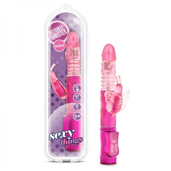 Butterfly Thruster Mini Rabbit Vibrator Pink